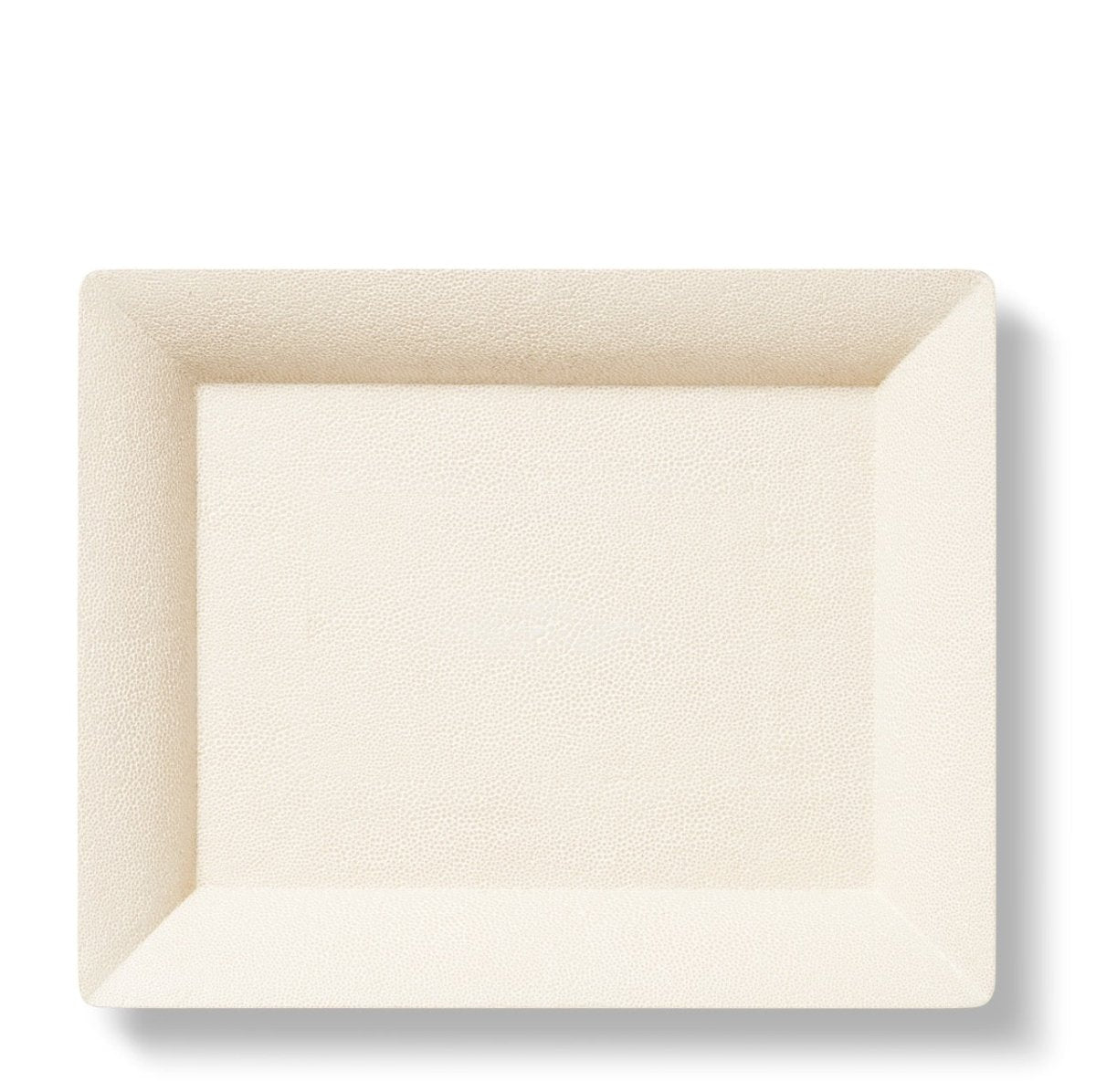 Shagreen Small Tray in Cream by AERIN 12.2" x 9.9" x 1.4" Cream at FIG LINENS AND HOME 2