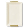 Shagreen Small Vanity Tray in Cream by AERIN - Upright View - Fig LInens and Home