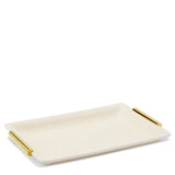 Shagreen Small Vanity Tray in Cream by AERIN at Fig Linens and Home