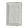 Shagreen Vanity Tray in Small in Dove by AERIN - Upright View - Fig LInens and Home