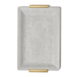 Shagreen Vanity Tray in Small in Dove by AERIN - Upright View - Fig LInens and Home
