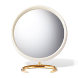 Shagreen Vanity Mirror in Cream by AERIN at Fig Linens and home - 3
