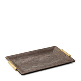 Shagreen Vanity Tray in Small in Chocolate by AERIN - View 1 at Fig Linens and Home
