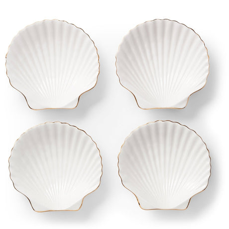 Shell Appetizer Plates Set of 4 by AERIN at Fig Linens and Home 4