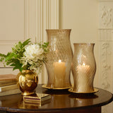 Siena Gold Small Vase - AERIN Designer Decor at Fig Linens and Home - Lifestyle Photo