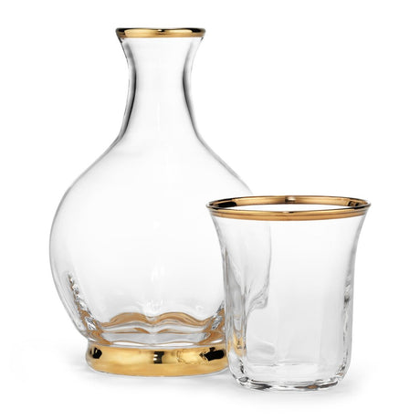 Sophia Bedside Carafe and Tumbler in Gold by AERIN at Fig Linens and Home - View 1
