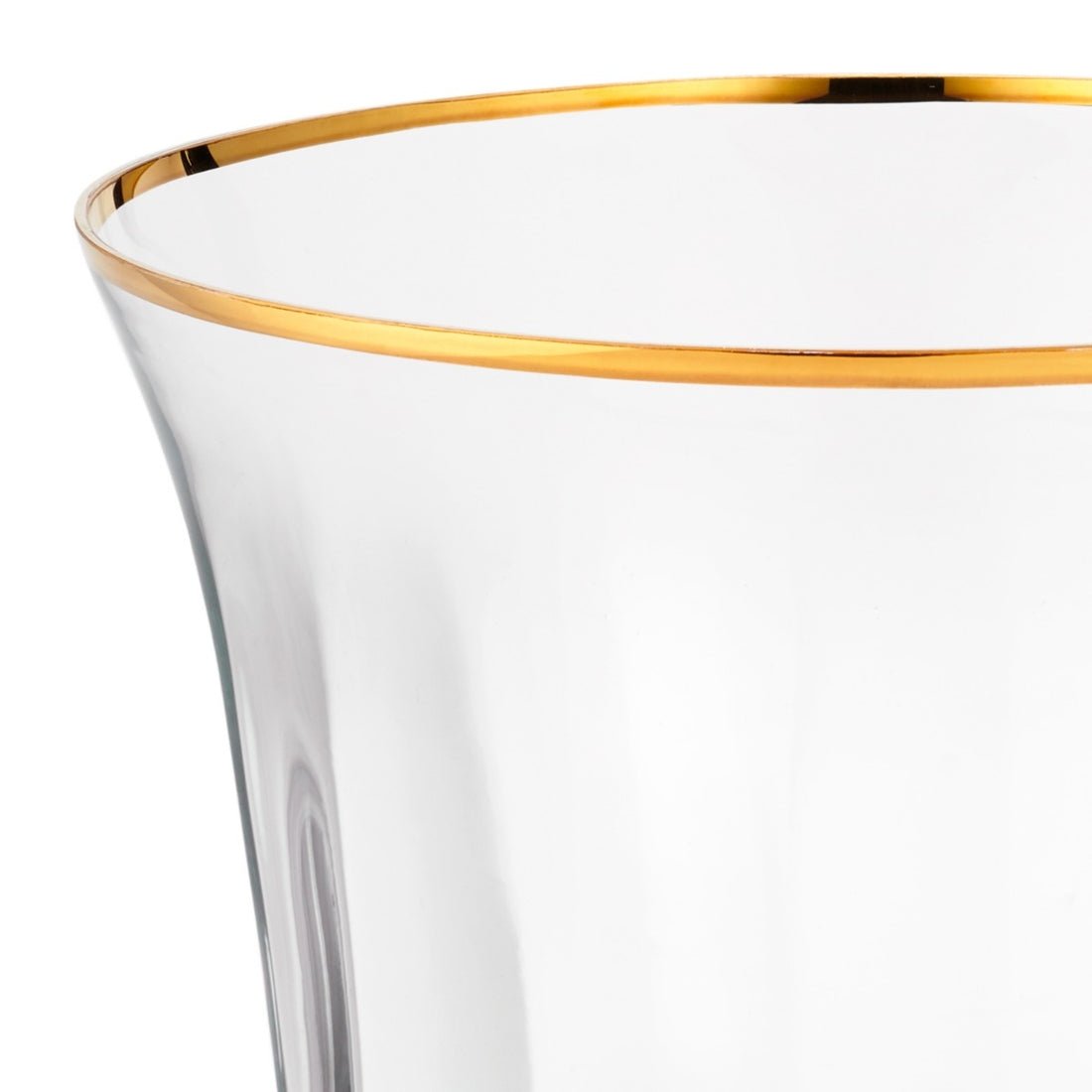 Sophia Crystal Champagne Bucket by AERIN - Gold Rim Detail at Fig Linens and Home