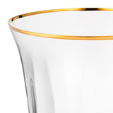 Sophia Crystal Champagne Bucket by AERIN - Gold Rim Detail at Fig Linens and Home