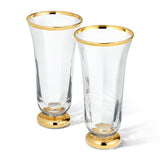 AERIN Sophia Flutes - Set of 2 Crystal Champagne Flutes at Fig Linens and Home