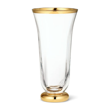 AERIN Sophia Flute - Crystal and Gold Champagne Flute at Fig Linens and Home