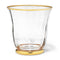 Sophia Small Ice Bucket by AERIN 6"L x 6W" x 6H" Clear/Gold at FIG LINENS AND HOME 2