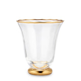 Sophia Tumblers Set of 4 by AERIN - Single Crystal Glass Shown with Gold Trim 