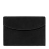 Suede Envelope Clutch in Black by AERIN at Fig Linen and Home - Flap Down