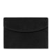 Suede Envelope Clutch in Black by AERIN at Fig Linen and Home - Flap Down