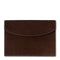 Suede Envelope Clutch in Chocolate by AERIN at Fig Linen and Home - Flap Down