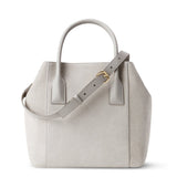 Suede Nano Weekender Bag in Dove by AERIN at Fig Linens and Home 1