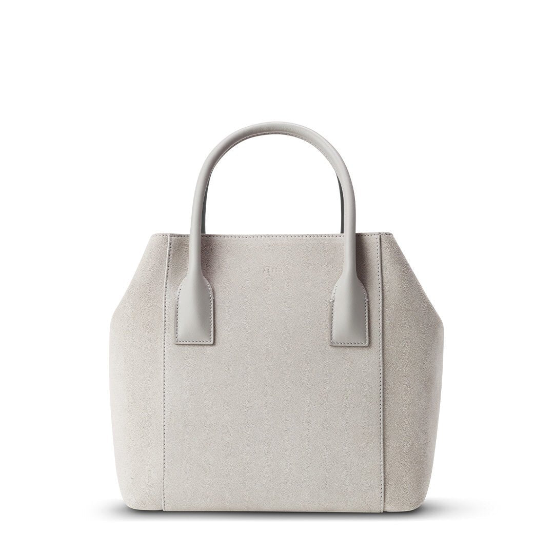 Suede Nano Weekender Bag in Dove by AERIN at Fig Linens and Home 2
