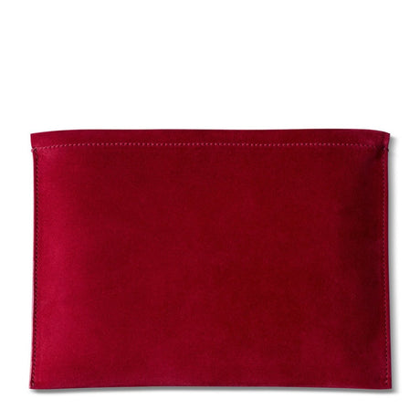 Suede Pouch Cherry by AERIN at Fig Linens and Home - View 2