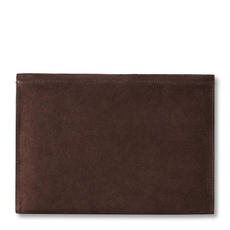Suede Pouch Chocolate by AERIN at Fig Linens and Home - View 2