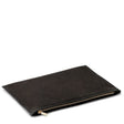 AERIN Suede Pouch in Dark Gray | Flat Clutch Bag at Fig Linens and Home - View 1
