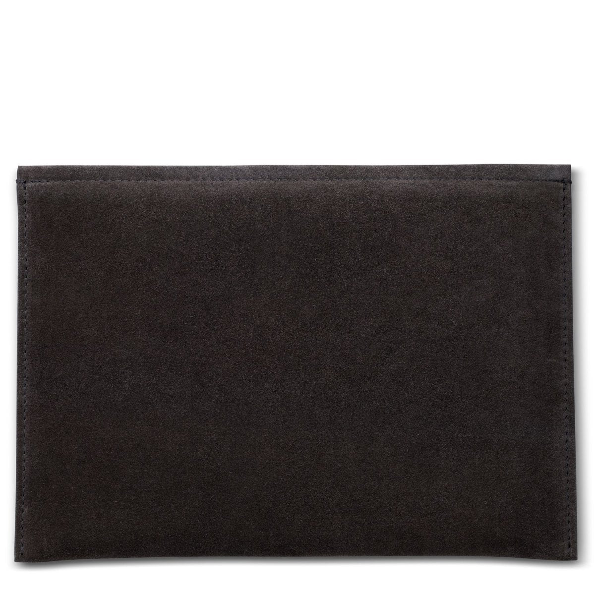 AERIN Suede Pouch in Dark Gray | Flat Clutch Bag at Fig Linens and Home - View 2