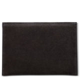 AERIN Suede Pouch in Dark Gray | Flat Clutch Bag at Fig Linens and Home - View 2