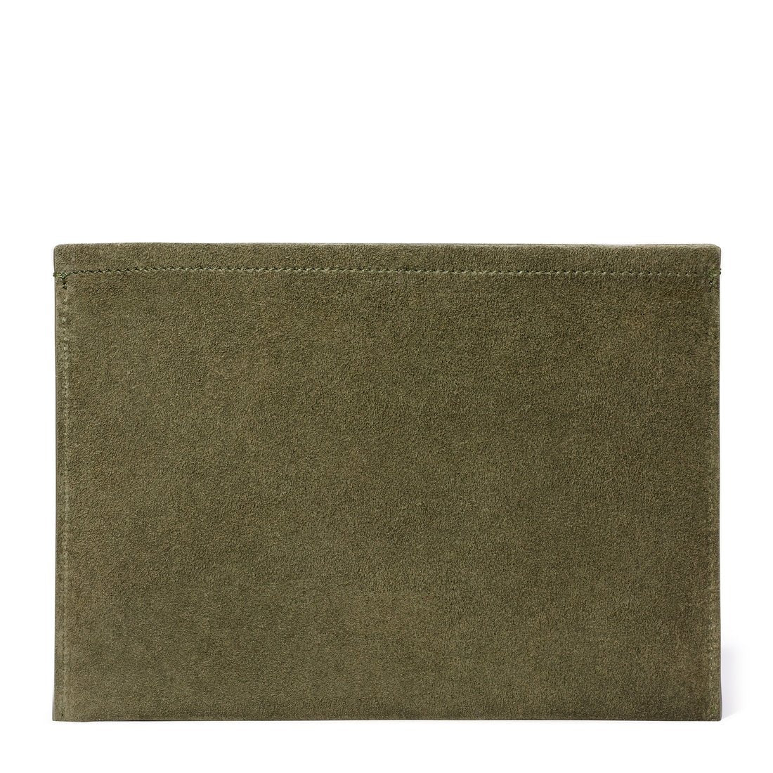 Suede Pouch Loden by AERIN 10"l x 7"h Loden at FIG LINENS AND HOME 3