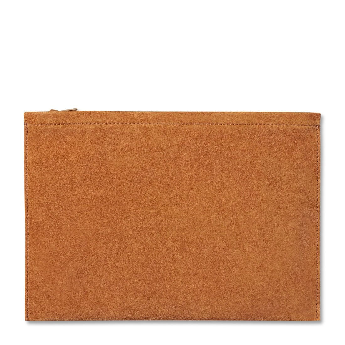 Suede Pouch Nutmeg by AERIN at Fig Linens and Home - View 2