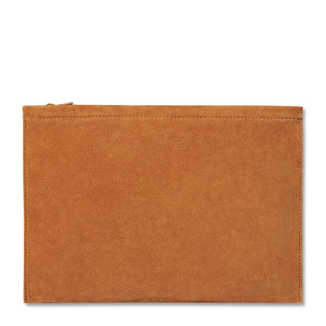 Suede Pouch Nutmeg by AERIN at Fig Linens and Home - View 2