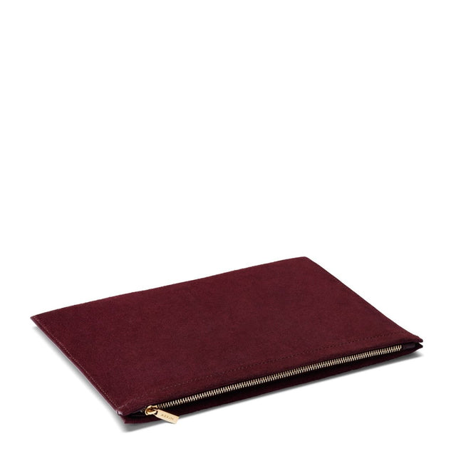 Suede Pouch Ruby by AERIN at Fig Linens and Home - View 1