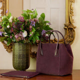 Suede Pouch Ruby by AERIN at Fig Linens and Home - View 3