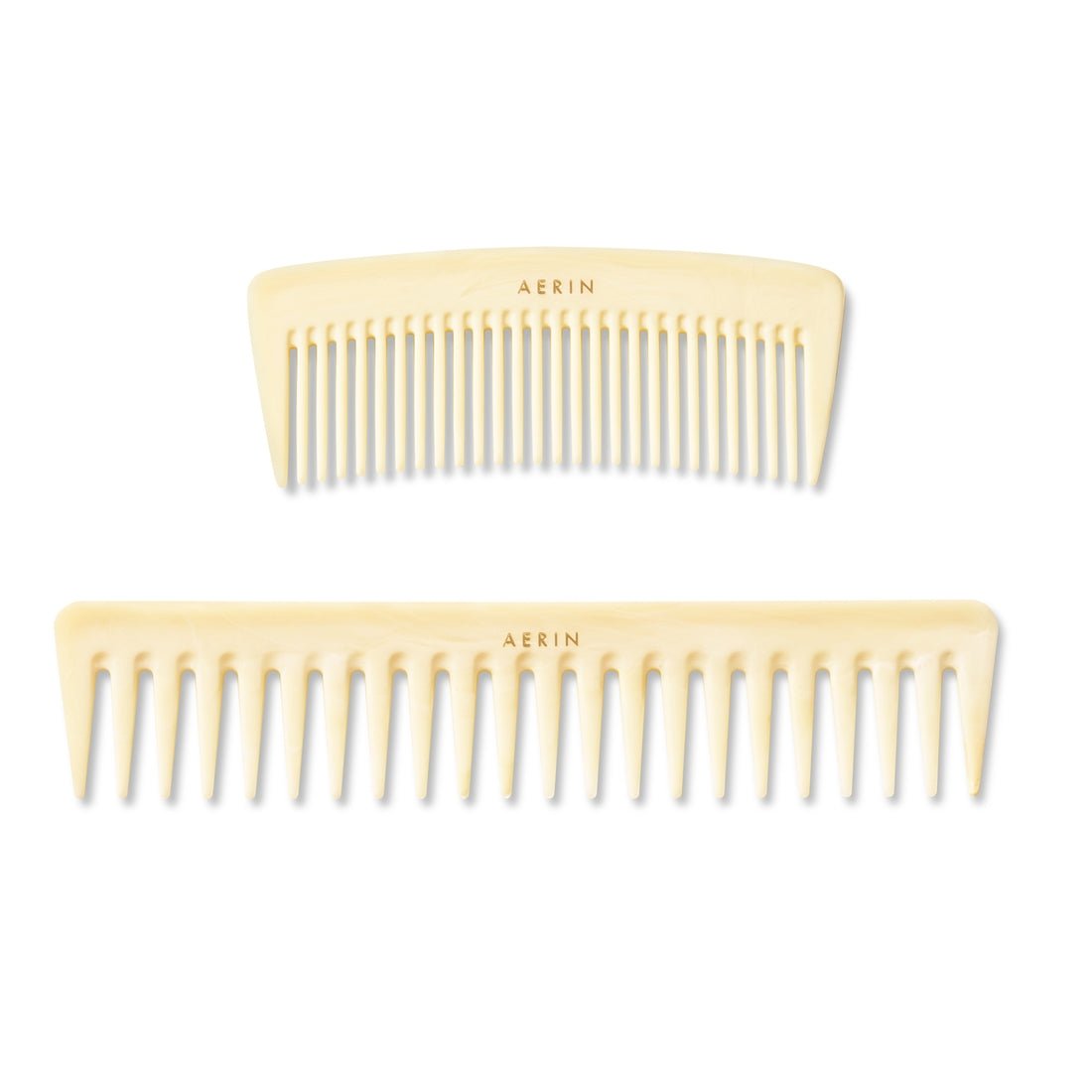 Travel Ivory Color Comb by AERIN shown with Larger Vanity Comb at Fig Linens and Home