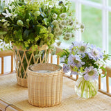 Tulia Wicker Candle in Uzes Tuberose by AERIN at Fig Linens and Home - Lifestyle 2