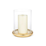 Tulln Hurricane by AERIN | Glass and Brass-Finish Pillar Candle Holder 1