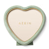 AERIN Valentina Suede Heart Frame in Sage Green at Fig Linens and Home - View 2