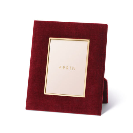 Valentina Velvet Frame - 4 x 6 in Cinnabar by AERIN at Fig Linens and Home 1