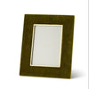 Valentina Velvet Frame - 5 x 7 - Moss by AERIN at Fig Linens and Home - Front View