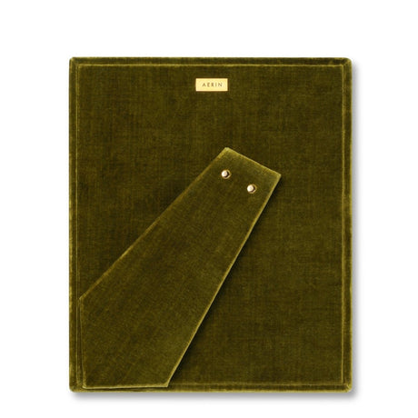 Valentina Velvet Frame - 5 x 7 - Moss by AERIN at Fig Linens and Home - Back of Frame View