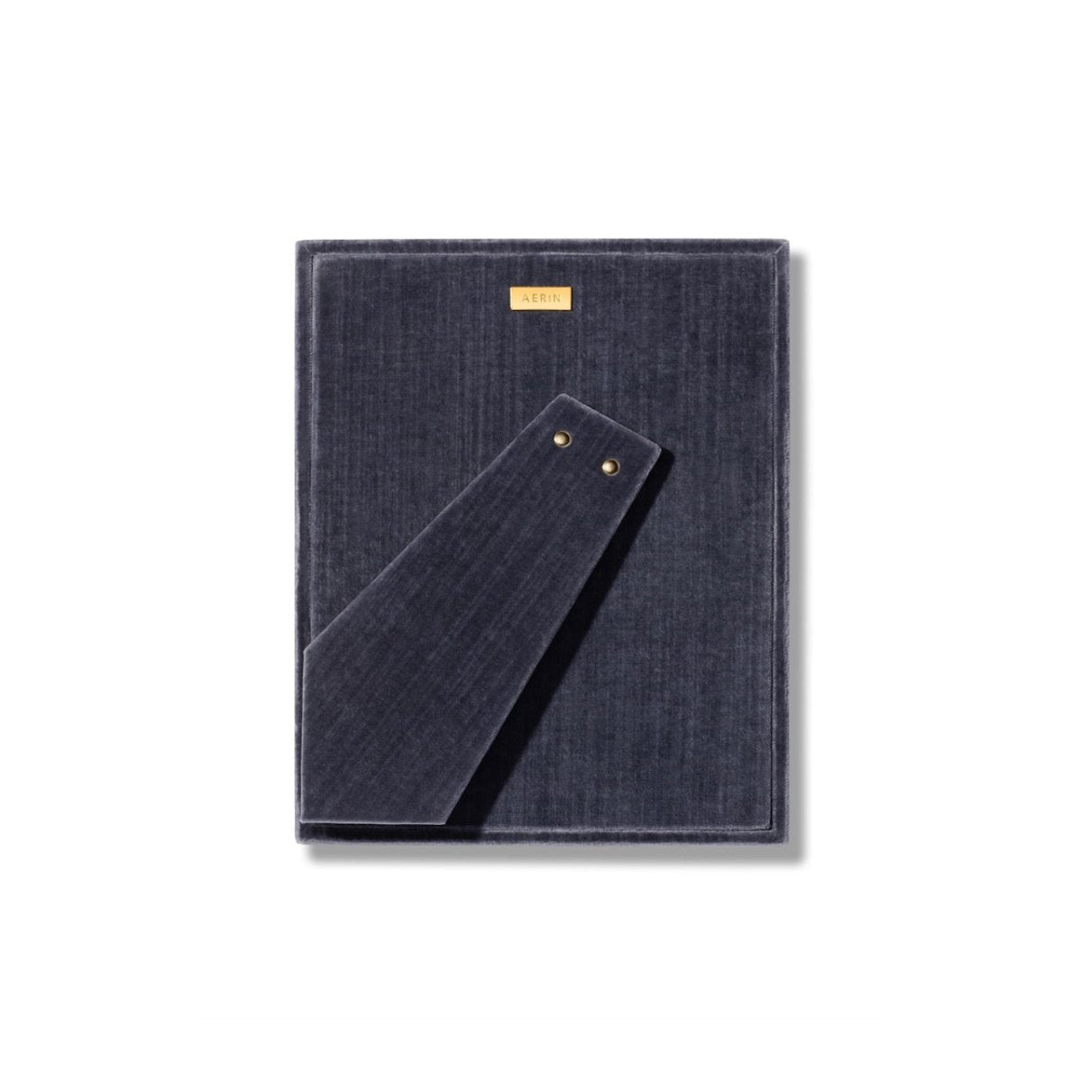 Valentina Velvet Frame in Dusk Blue - 4 x 6 by AERIN at Fig Linens and Home - Back View