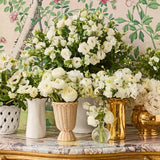 Valera Small Vase in Gold | AERIN at Fig Linens and Home - Lifestyle 3