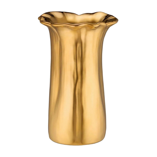 Valera Small Vase in Gold | AERIN at Fig Linens and Home - View 1