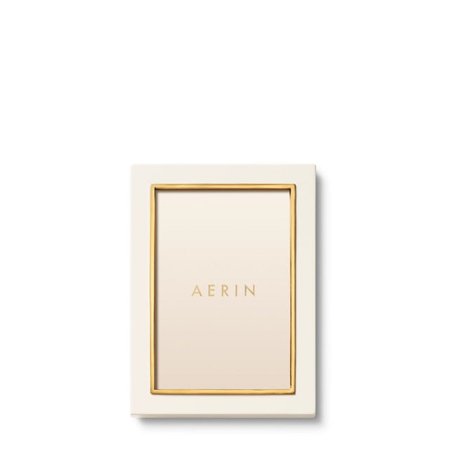 Varda Lacquer Frame in Cream - 4 x 6 by AERIN 5.2" x 7.2" x 1.0" Cream at FIG LINENS AND HOME 1