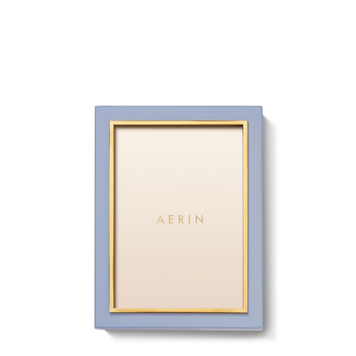 Varda Lacquer Frame in French Blue - 5 x 7 by AERIN 6.1" x 8.1" x 1.0" French Blue at FIG LINENS AND HOME 1