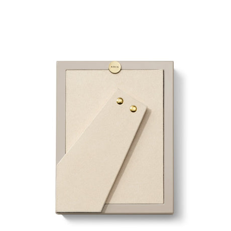 Varda Lacquer Frame in Taupe - 5 x 7 by AERIN 6.1" x 8.1" x 1.0" Taupe at FIG LINENS AND HOME 3