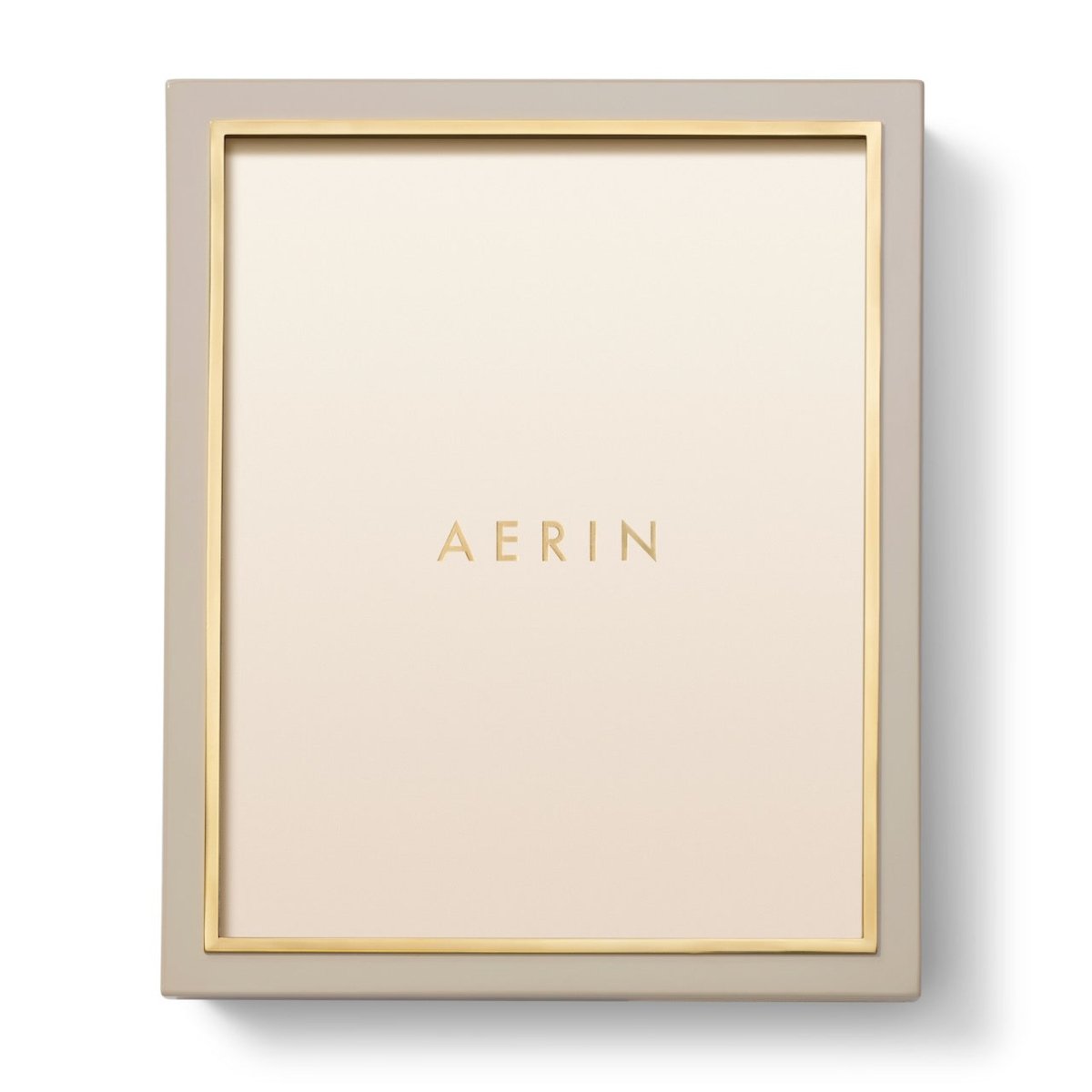 Varda Lacquer Frame in Taupe - 8 x 10 by AERIN 9.1" x 11.1" x 2.0" Taupe at FIG LINENS AND HOME 1