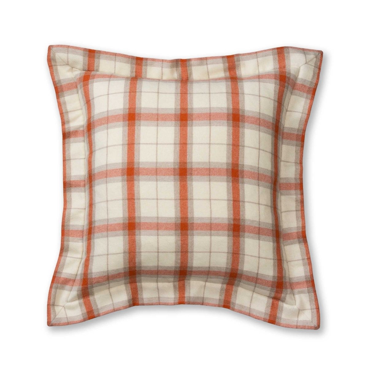 Aberdeen Euro Pillow Sham by Alicia Adams Alpaca - Ivory and Orange