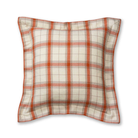 Aberdeen Euro Pillow Sham by Alicia Adams Alpaca - Ivory and Orange