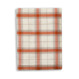 Alicia Adams Alpaca Aberdeen Throw - Ivory and Orange at Fig Linens and Home