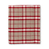 Alicia Adams Alpaca Aberdeen Throw - Light Taupe and Scarlet at Fig Linens and Home