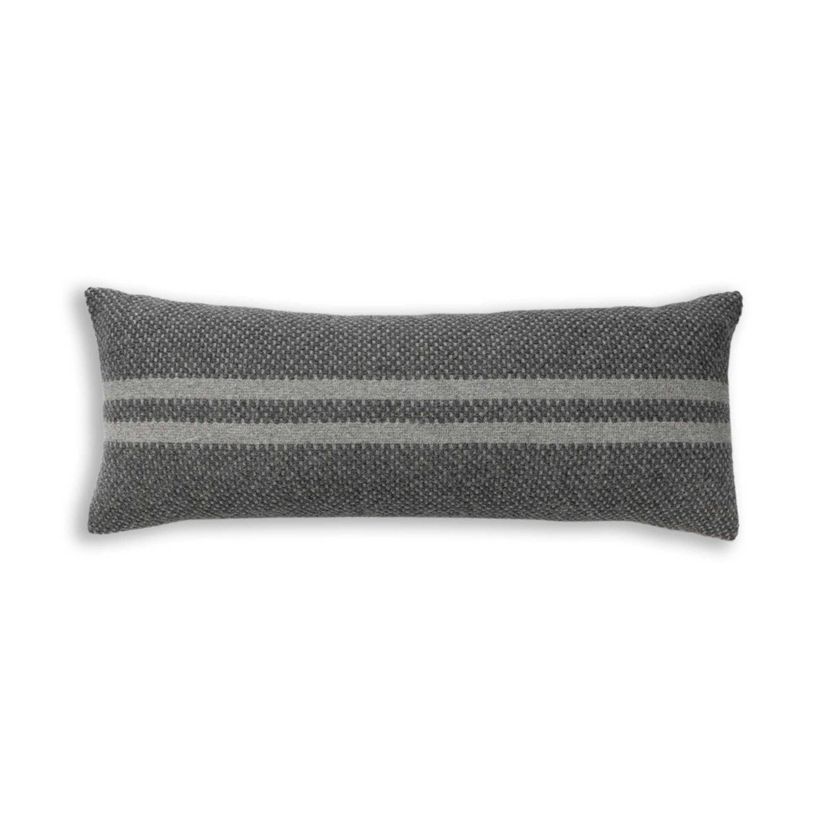 Big Sur Long Lumbar Pillow in Grey / Light Grey | Alicia Adams Alpaca at Fig Linens and Home